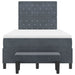 Pat cu arcuri cu headboard Gri închis 200 x 120 cm Catifea - WALTI WALTI
