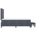 Pat cu arcuri cu headboard Gri închis 200 x 120 cm Catifea - WALTI WALTI