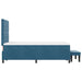 Pat cu arcuri cu headboard Albastru închis 200 x 120 cm Catifea - WALTI WALTI