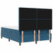 Pat cu arcuri cu headboard Albastru închis 200 x 160 cm Catifea - WALTI WALTI