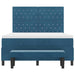 Pat cu arcuri cu headboard Albastru închis 200 x 160 cm Catifea - WALTI WALTI