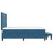 Pat cu arcuri cu headboard Albastru închis 200 x 160 cm Catifea - WALTI WALTI