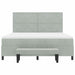 Pat cu arcuri cu headboard Gri deschis 200 x 180 cm Catifea - WALTI WALTI