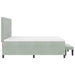 Pat cu arcuri cu headboard Gri deschis 200 x 180 cm Catifea - WALTI WALTI