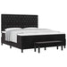 Pat cu arcuri cu headboard Negru 200 x 180 cm Catifea - WALTI WALTI