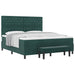 Pat cu arcuri cu headboard Verde închis 200 x 180 cm Catifea - WALTI WALTI