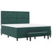 Pat cu arcuri cu headboard Verde închis 200 x 180 cm Catifea - WALTI WALTI