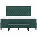 Pat cu arcuri cu headboard Verde închis 200 x 180 cm Catifea - WALTI WALTI