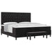 Pat cu arcuri cu saltea cu headboard Negru 200 x 200 cm Catifea - WALTI WALTI