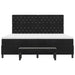 Pat cu arcuri cu saltea cu headboard Negru 200 x 200 cm Catifea - WALTI WALTI