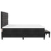 Pat cu arcuri cu saltea cu headboard Negru 200 x 200 cm Catifea - WALTI WALTI
