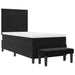 Pat cu arcuri cu saltea cu headboard Negru 90 x 190 cm Catifea - WALTI WALTI