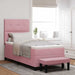 Pat cu arcuri cu pernă cu headboard Roz 190 x 90 cm Catifea - WALTI WALTI