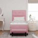 Pat cu arcuri cu pernă cu headboard Roz 190 x 90 cm Catifea - WALTI WALTI