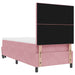 Pat cu arcuri cu pernă cu headboard Roz 190 x 90 cm Catifea - WALTI WALTI