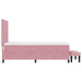 Pat cu arcuri cu pernă cu headboard Roz 190 x 90 cm Catifea - WALTI WALTI