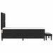 Pat cu arcuri cu saltea cu headboard Negru 90 x 200 cm Catifea - WALTI WALTI