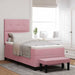 Pat cu arcuri cu saltea cu headboard Roz 90 x 200 cm Catifea - WALTI WALTI