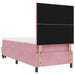 Pat cu arcuri cu saltea cu headboard Roz 90 x 200 cm Catifea - WALTI WALTI