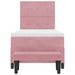 Pat cu arcuri cu saltea cu headboard Roz 90 x 200 cm Catifea - WALTI WALTI