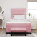 Pat cu arcuri cu saltea cu headboard Roz 120 x 190 cm Catifea - WALTI WALTI