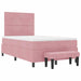 Pat cu arcuri cu saltea cu headboard Roz 120 x 190 cm Catifea - WALTI WALTI