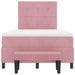 Pat cu arcuri cu saltea cu headboard Roz 120 x 190 cm Catifea - WALTI WALTI