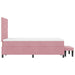 Pat cu arcuri cu saltea cu headboard Roz 120 x 190 cm Catifea - WALTI WALTI