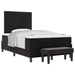 Pat cu arcuri cu saltea cu headboard Negru 120 x 200 cm Catifea - WALTI WALTI