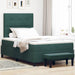Pat cu arcuri cu headboard Verde închis 120 x 200 cm Catifea - WALTI WALTI