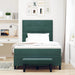 Pat cu arcuri cu headboard Verde închis 120 x 200 cm Catifea - WALTI WALTI