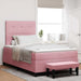 Pat cu arcuri cu saltea cu headboard Roz 120 x 200 cm Catifea - WALTI WALTI
