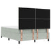 Pat cu arcuri cu saltea Gri deschis 140 x 190 cm Catifea - WALTI WALTI