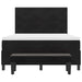 Pat cu arcuri cu saltea cu headboard Negru 140 x 200 cm Catifea - WALTI WALTI