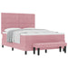 Pat cu arcuri cu pernă cu headboard Roz 200 x 140 cm Catifea - WALTI WALTI