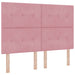 Pat cu arcuri cu pernă cu headboard Roz 200 x 140 cm Catifea - WALTI WALTI