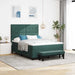 Pat cu arcuri cu headboard Verde închis 200 x 160 cm Catifea - WALTI WALTI