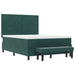Pat cu arcuri cu headboard Verde închis 200 x 160 cm Catifea - WALTI WALTI