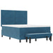 Pat cu arcuri cu headboard Albastru închis 200 x 160 cm Catifea - WALTI WALTI