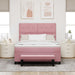 Pat cu arcuri cu headboard Roz 200 x 160 cm Catifea - WALTI WALTI