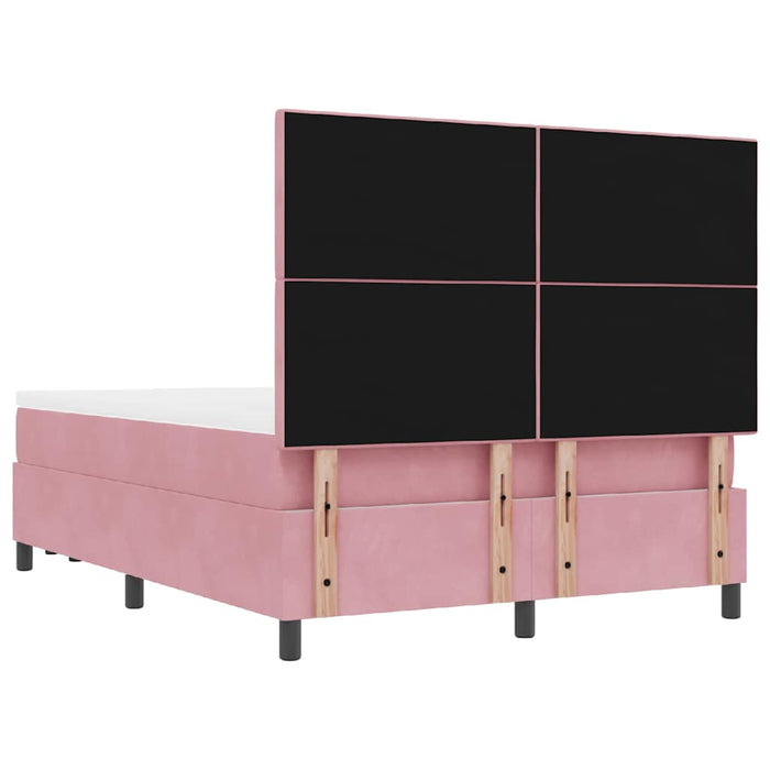 Pat cu arcuri cu headboard Roz 200 x 160 cm Catifea - WALTI WALTI