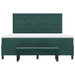 Pat cu arcuri cu headboard Verde închis 200 x 180 cm Catifea - WALTI WALTI