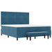 Pat cu arcuri cu headboard Albastru închis 200 x 180 cm Catifea - WALTI WALTI