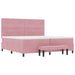 Pat cu arcuri cu saltea cu headboard Roz 200 x 200 cm Catifea - WALTI WALTI