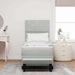 Pat cu arcuri cu headboard Gri deschis 200 x 80 cm Catifea - WALTI WALTI
