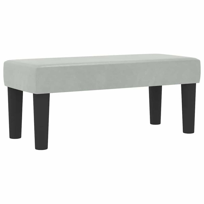 Pat cu arcuri cu headboard Gri deschis 200 x 80 cm Catifea - WALTI WALTI