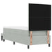 Pat cu arcuri cu headboard Gri deschis 200 x 80 cm Catifea - WALTI WALTI