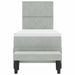 Pat cu arcuri cu headboard Gri deschis 200 x 80 cm Catifea - WALTI WALTI