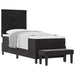Pat cu arcuri cu headboard Negru 200 x 80 cm Catifea - WALTI WALTI