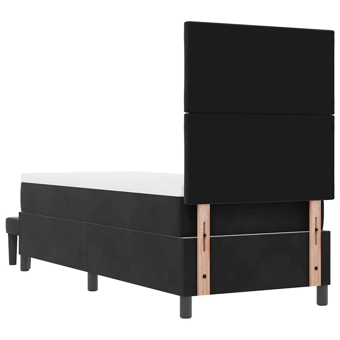 Pat cu arcuri cu headboard Negru 200 x 80 cm Catifea - WALTI WALTI